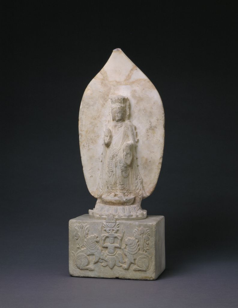 图片[1]-Guo Yuanbin made a stone statue of Bodhisattva-China Archive